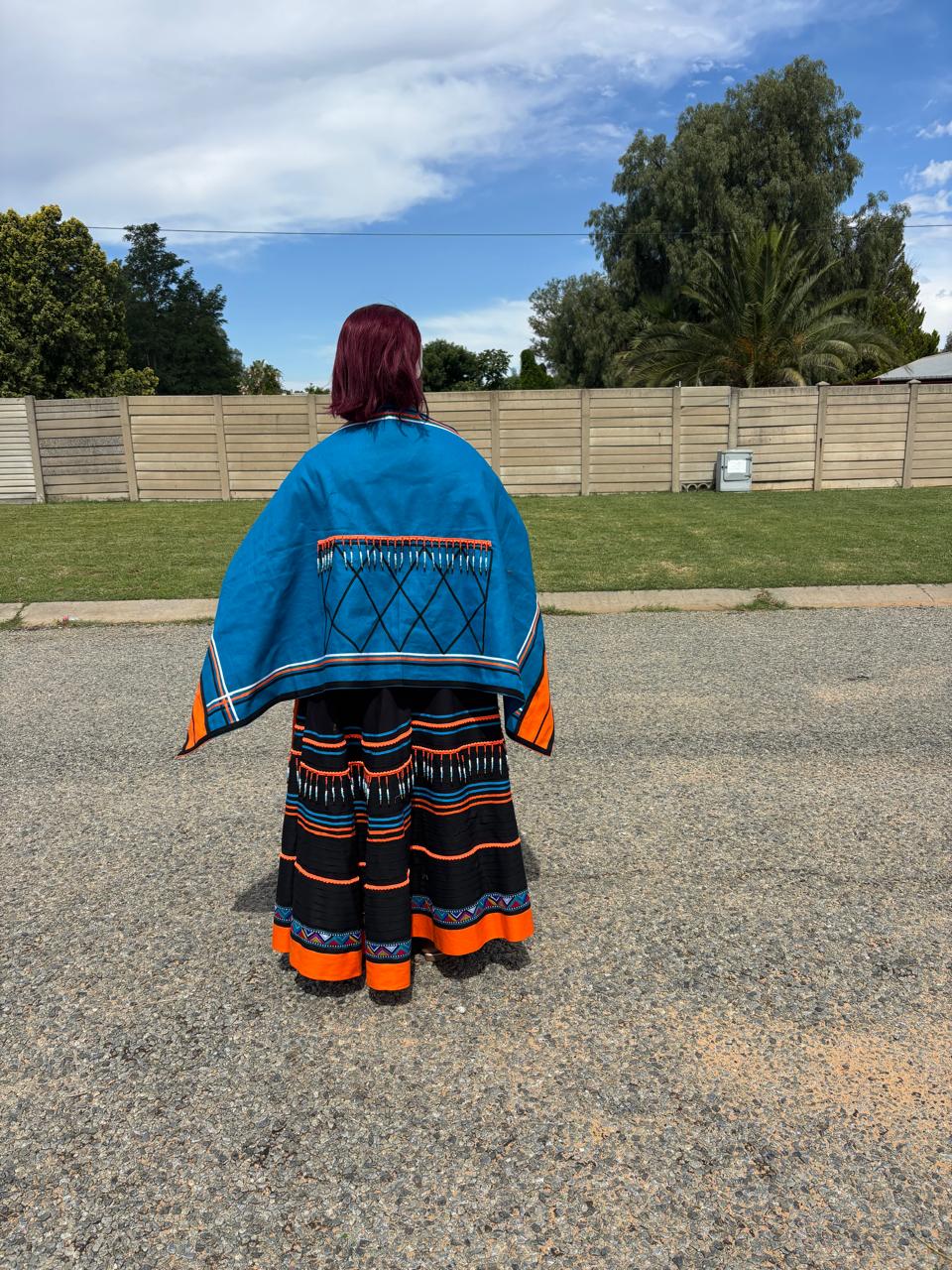 Colourful Xhosa traditional attire with beads