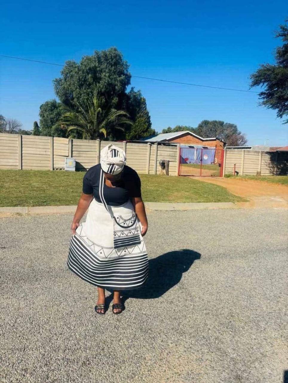 Cream white Xhosa traditional attire