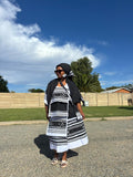 Black and white Xhosa traditional attire
